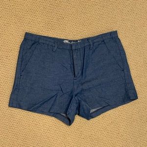 Blue denim colored shorts